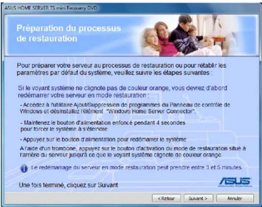 ASUS TS mini - Pour restaurer le serveur - 6