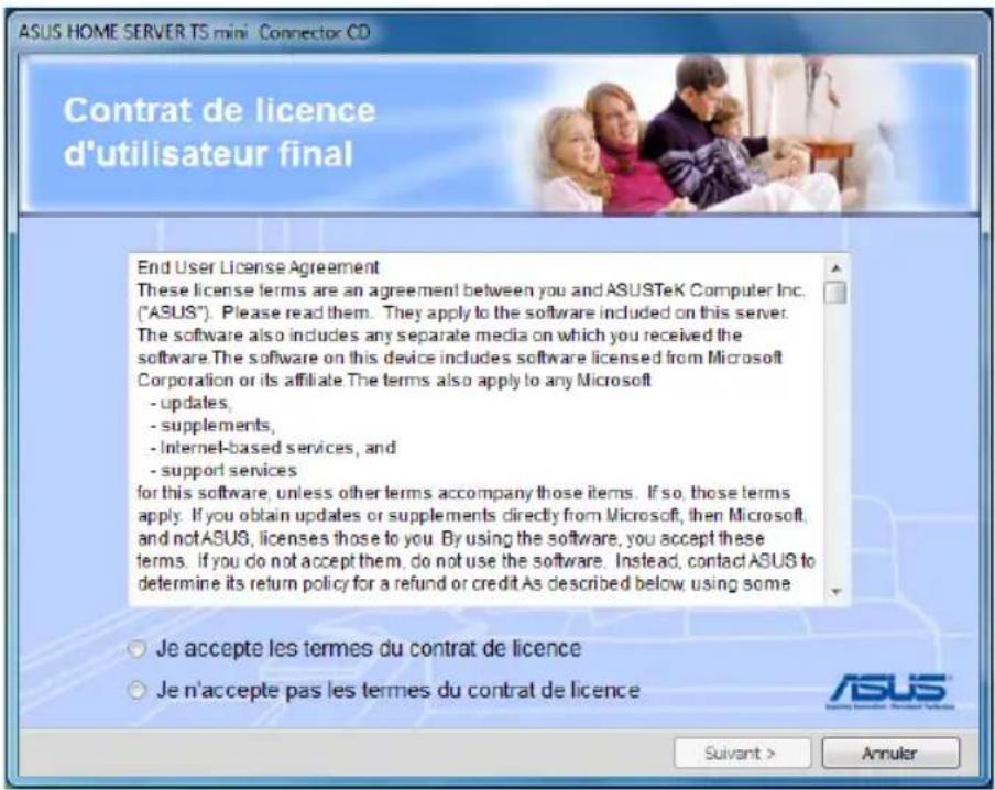 ASUS TS mini - Installer Windows Home Server Connector sur le premier ordinateur - 4