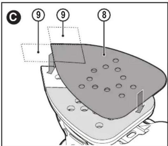BLACK & DECKER BDCMS20 - Conseils d'installation du PAPIER abrasif (FIG. c) - 1