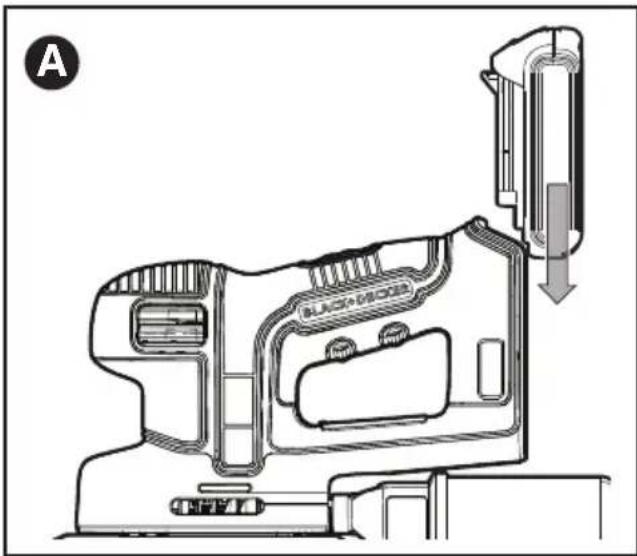 BLACK & DECKER BDCMS20 - CÓMOSINSTALLARYSACARLA BATERÍADELACHERRAMIENTA - 1