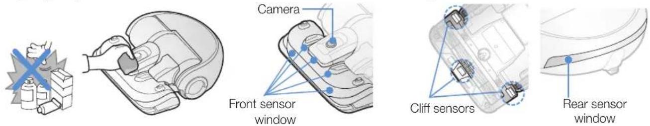 SAMSUNG SR2AJ9020U - Cleaning the sensors and the camera - 1