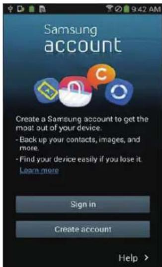 SAMSUNG SR2AJ9020U - Creating your Samsung account - 1