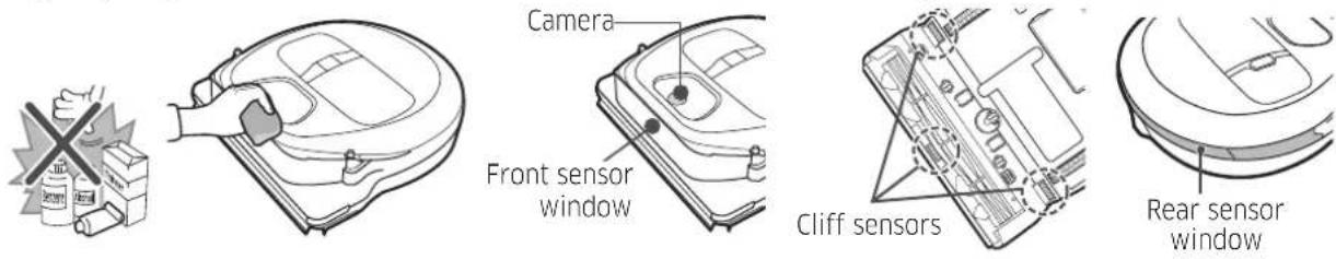 SAMSUNG SR2AM7070WS - Cleaning the sensors and the camera - 1