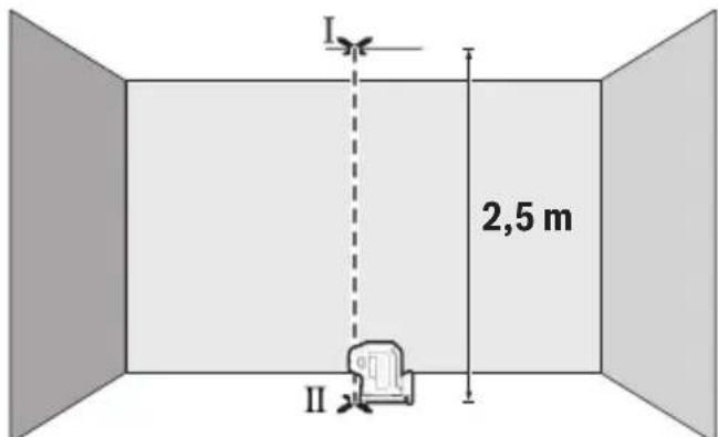 BOSCH GPL 5 G Professional - Kontrollere loddnoyaktigheten - 1