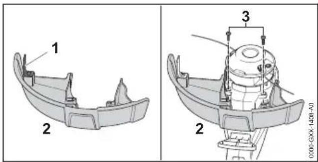 STIHL FSA 45 - Mounting the Deflector - 1