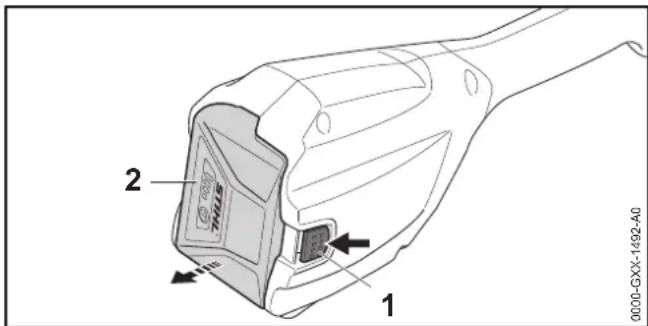STIHL FSA 56 - Accu wegnemen - 1