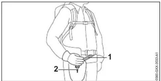 STIHL FSA 130 R - Fitting and Adjusting the Carrying System - 3