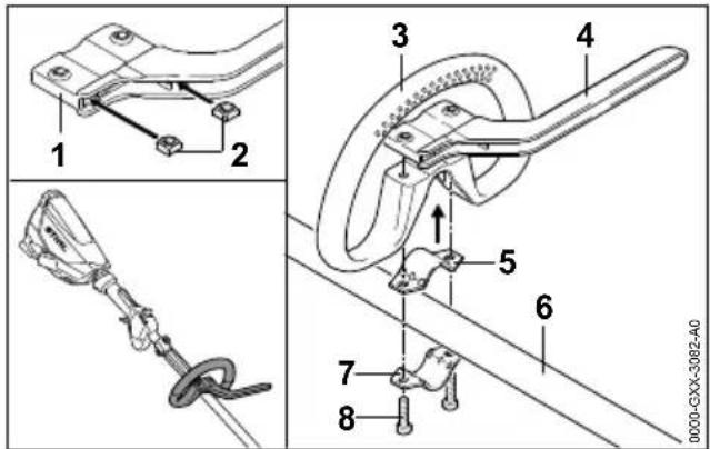 STIHL FSA 130 R - Beugelhandgreep met loopbegrenzer monteren - 1
