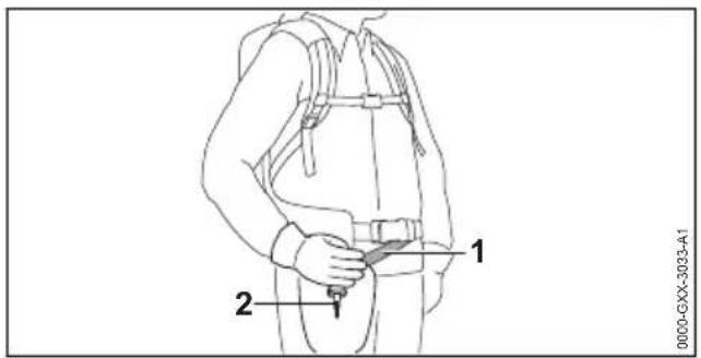 STIHL FSA 130 R - Fitting and Adjusting the Carrying System - 3