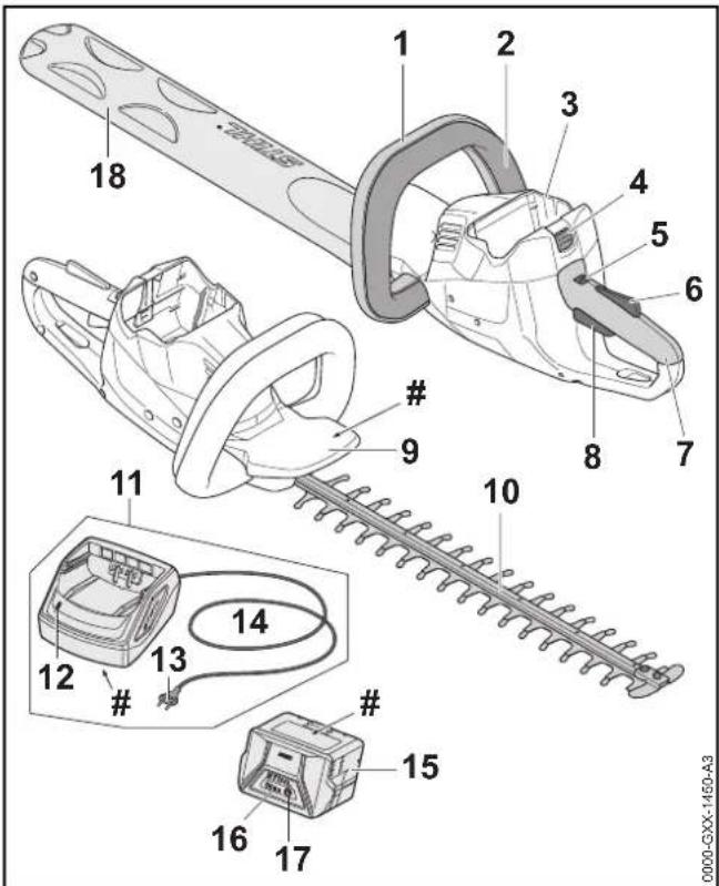 STIHL HSA 56 - Taille-haies, batterie et chargeur - 1