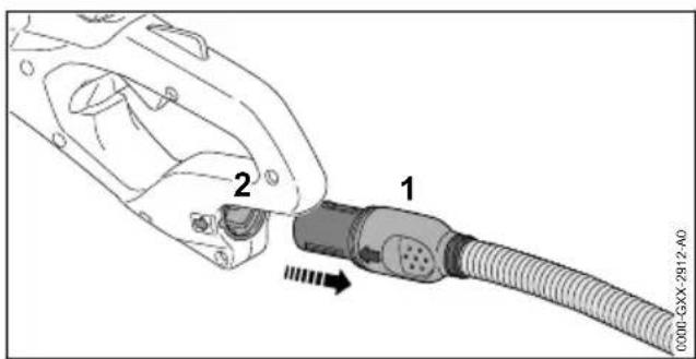 STIHL HSA 94 R - Stekker van de aansluitkabel lostrekken - 1