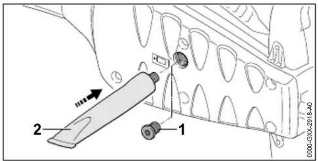 STIHL HSA 94 R - Getriebe schmieren - 1