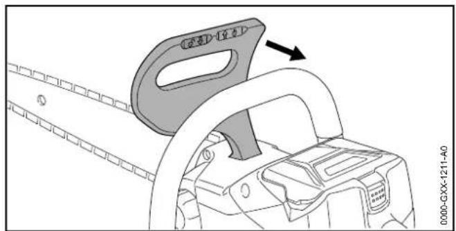 STIHL MSA 120 CBQ - Disengaging the Chain Brake - 1