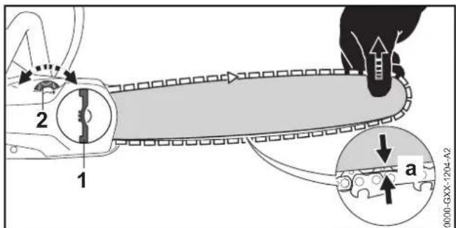 STIHL MSA 120 CBQ - Tensioning the Saw Chain - 1