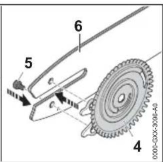 STIHL MSA 220 CB - Mounting the Guide Bar and Saw Chain - 3