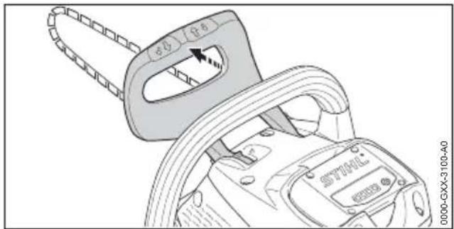 STIHL MSA 220 CB - Kettingrem inschakelen - 1