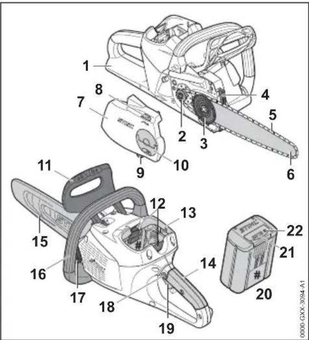 STIHL MSA 220 CB - Tronconenneuse et batterie - 1
