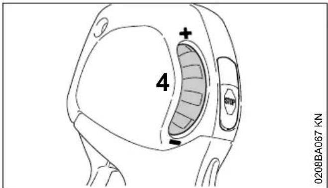STIHL HL 94 - Fonction de la molette de réglage - 1