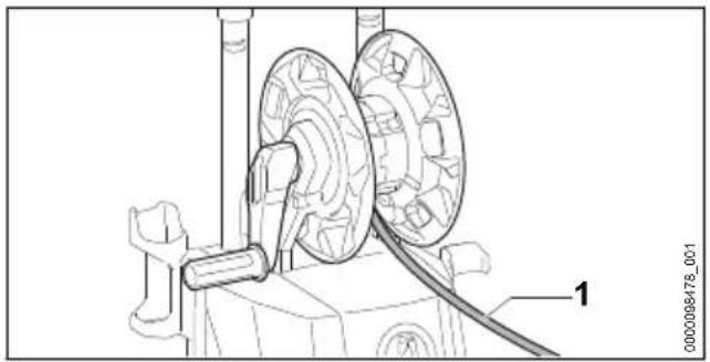 STIHL RE 110 Plus - Srotolare il flessibile alta pressione - 1