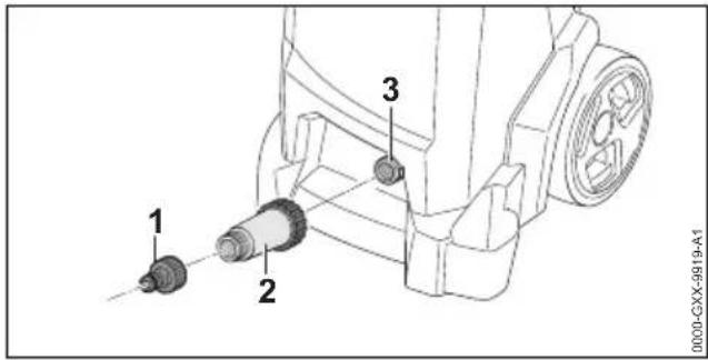 STIHL RE 110 Plus - Branchement du filtre à eau - 1