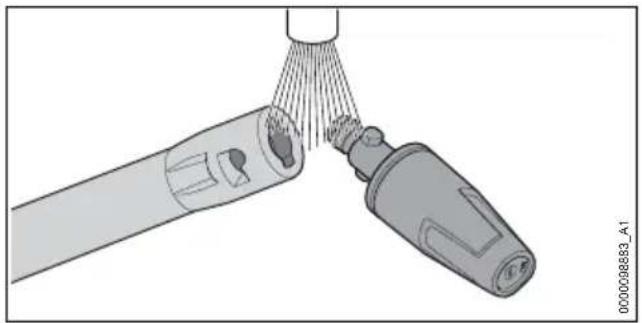 STIHL RE 110 Plus - Pulire ugello e lancia - 1
