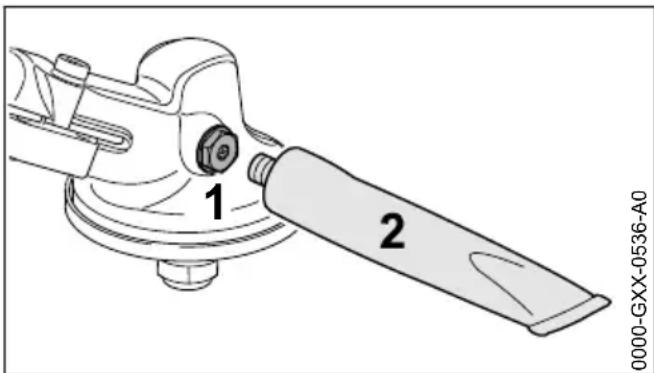 STIHL FS 131 - Aandrijfmechanisme smeren - 1