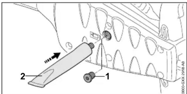 STIHL HSA 94 T - Lubrificazione del riduttore - 1