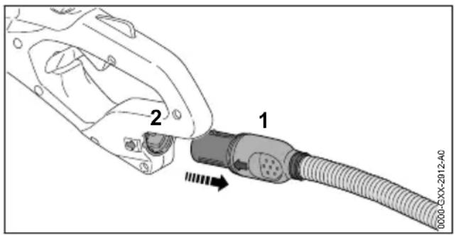STIHL HSA 94 T - Stecker der Anschlussleitung herausziehen - 1