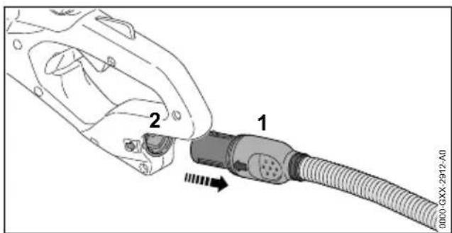 STIHL HSA 94 T - Débranchement de la fiche du cordon d'alimentation électrique - 1