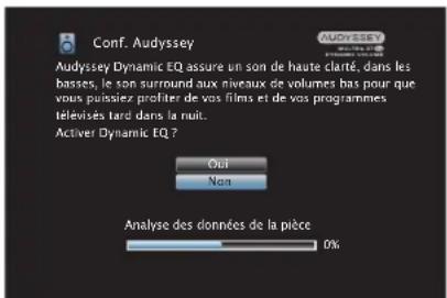 Teufel Theater 500 - Effectuez le paramétrage de Audyssey Dynamic EQ ^® et Audyssey Dynamic Volume ^® . - 1