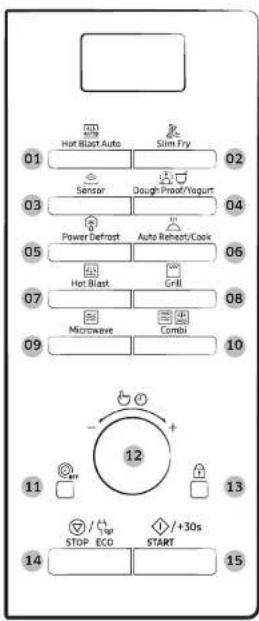 SAMSUNG MC28M6085KK - Tableau de commande - 1