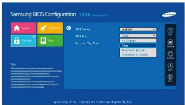 SAMSUNG DP515A2GIEXP - Initialisation de la puce TPM - 4
