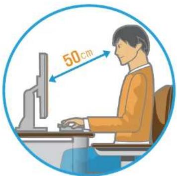 SAMSUNG DP700A7DEXP - Position des yeux - 1