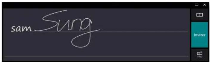 SAMSUNG DP700A7DEXP - Saisie de caractères en mode d'écriture manuscrite - 1