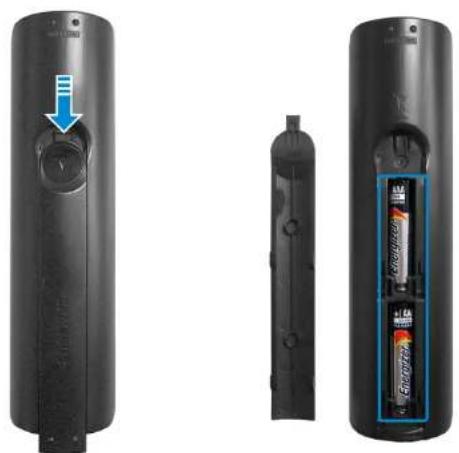 SAMSUNG DP700A3DEXP - Installation des piles - 1