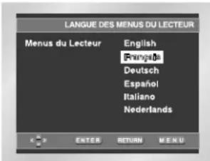 SAMSUNG DVDL1200W - Choix de la langue du menu du lecteur - 2