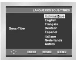 SAMSUNG DVDL1200W - Choix de la langue des sous-titres - 1