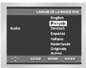 SAMSUNG DVDL1200W - Choix de la langue de la bande sonore - 1