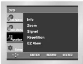 SAMSUNG DVDL1200W - Utilisation du menu des fonctionnalités - 1