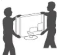 LG 60LX540S - Lifting and moving the TV - 3