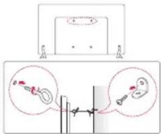 LG 60LX540S - Securing the TV to a wall - 1