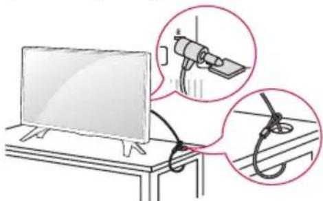 LG 43LW310C - Korzystanie z systemu zabezpieczającego kensington - 1