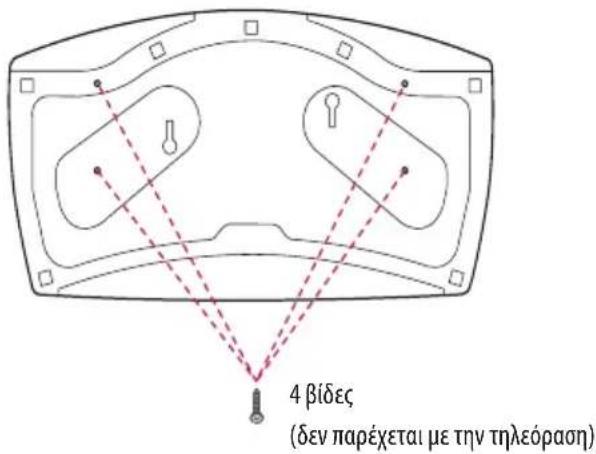 4 βίδες (đev παρέχεται με την τηλεόραση)