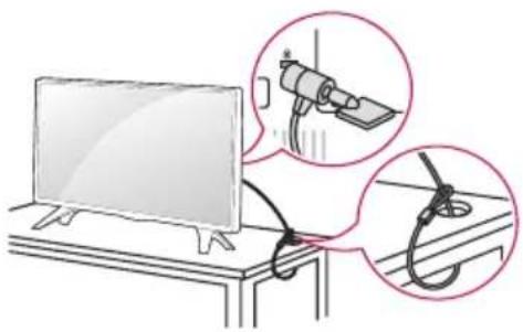 LG 43LW310C - Using the kensington security system - 1