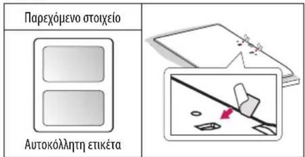 Παρεχόμενο στοιχείο Αυτοκόλλητη ετικέτα