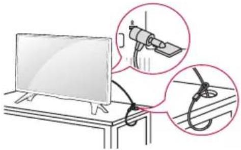 LG 43LW310C - Verwenden des kensington- sicherheitssystems - 1