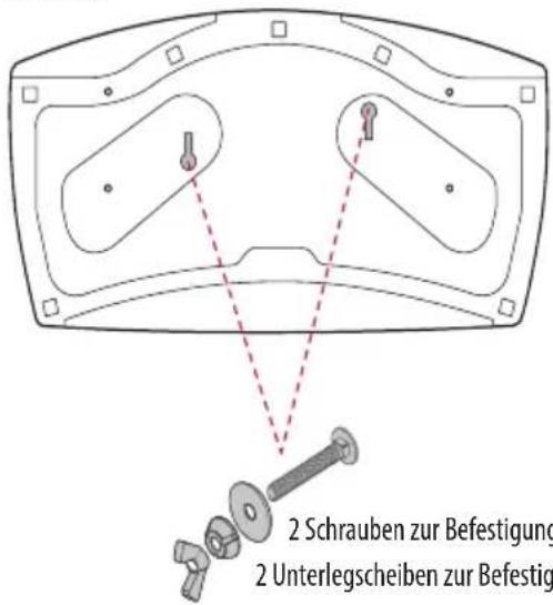 2 Schrauben zur Befestigung 2 Unterlegscheiben zur Befestigung