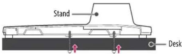 LG 43LW310C - Attaching the TV to a desk - 2