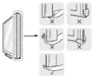 LG 43LW310C - Lifting and moving the TV - 2