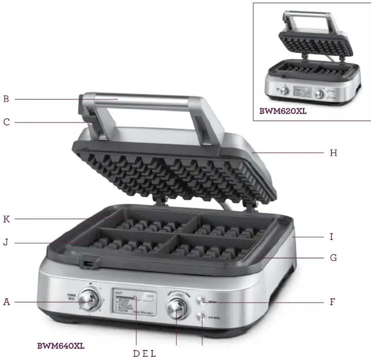 BREVILLE the Smart Waffle BWM620 - KNOW - 1